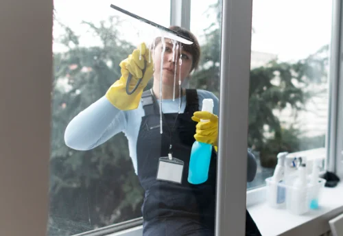 Nettoyage de vitres intérieures et extérieures à Compolibat